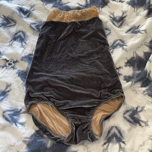 PATRICK J. DESIGN Grey Velvet Leotard